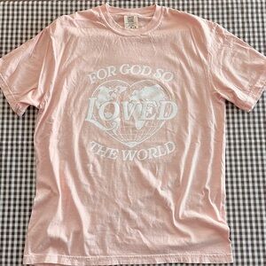 Christian For God So Loved Comfort Colors Shirt - Unisex Large, Brand New